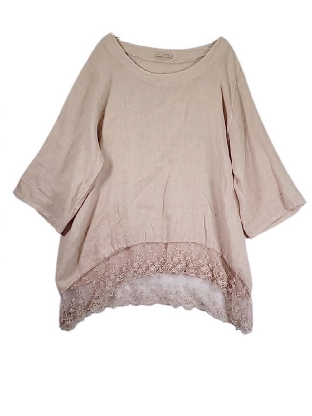 Stella Martini Linen Lace Hem Tunic Top
Hi Lo Made in Italy